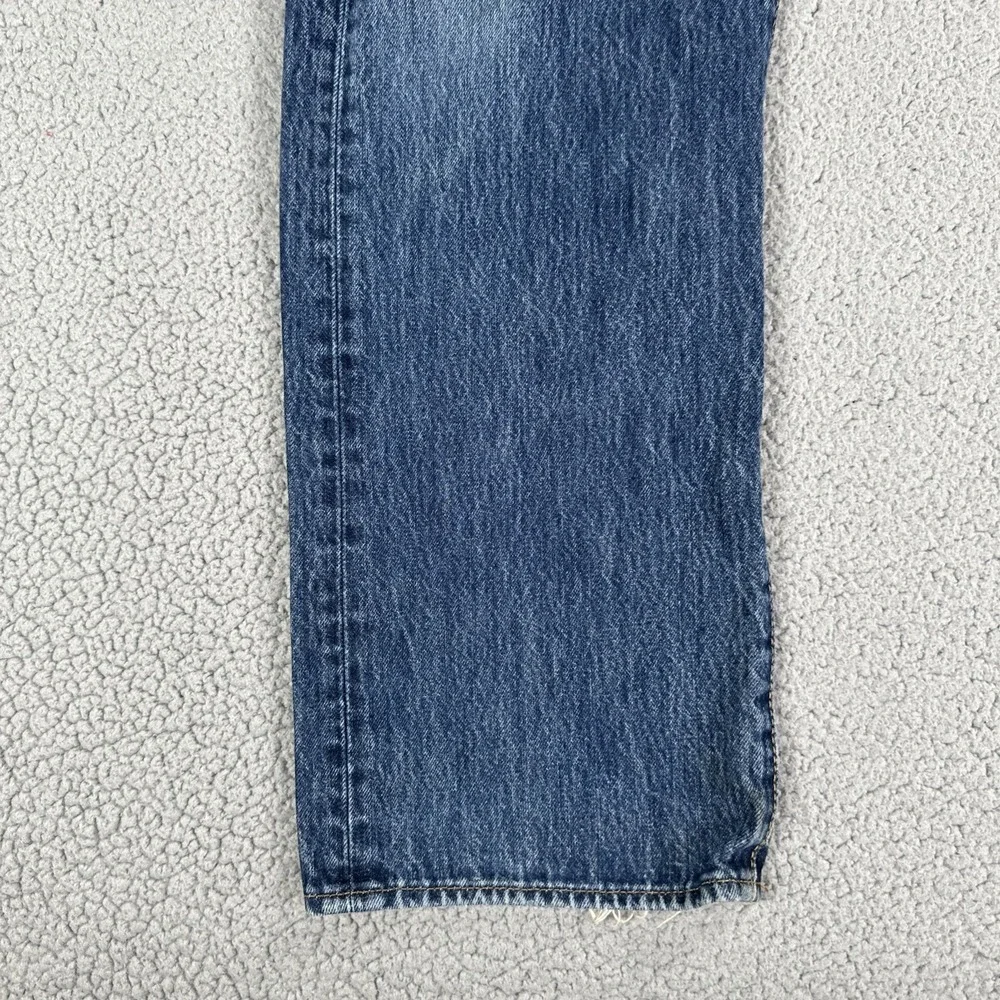 Levi's 501 Button Fly Jeans Men 40x30 Blue Straight Medium Wash Cowboy Preppy‎